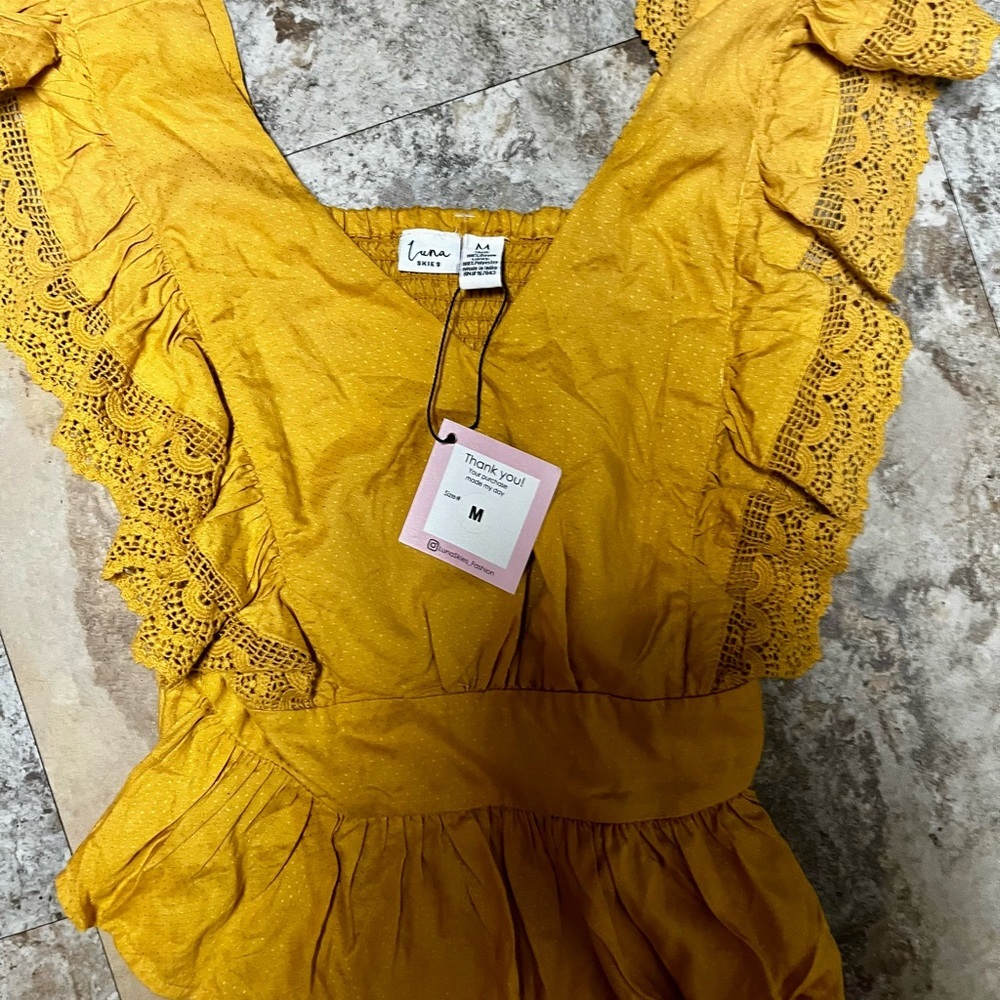 Lana Yellow Ruffle Sleeve Blouse
